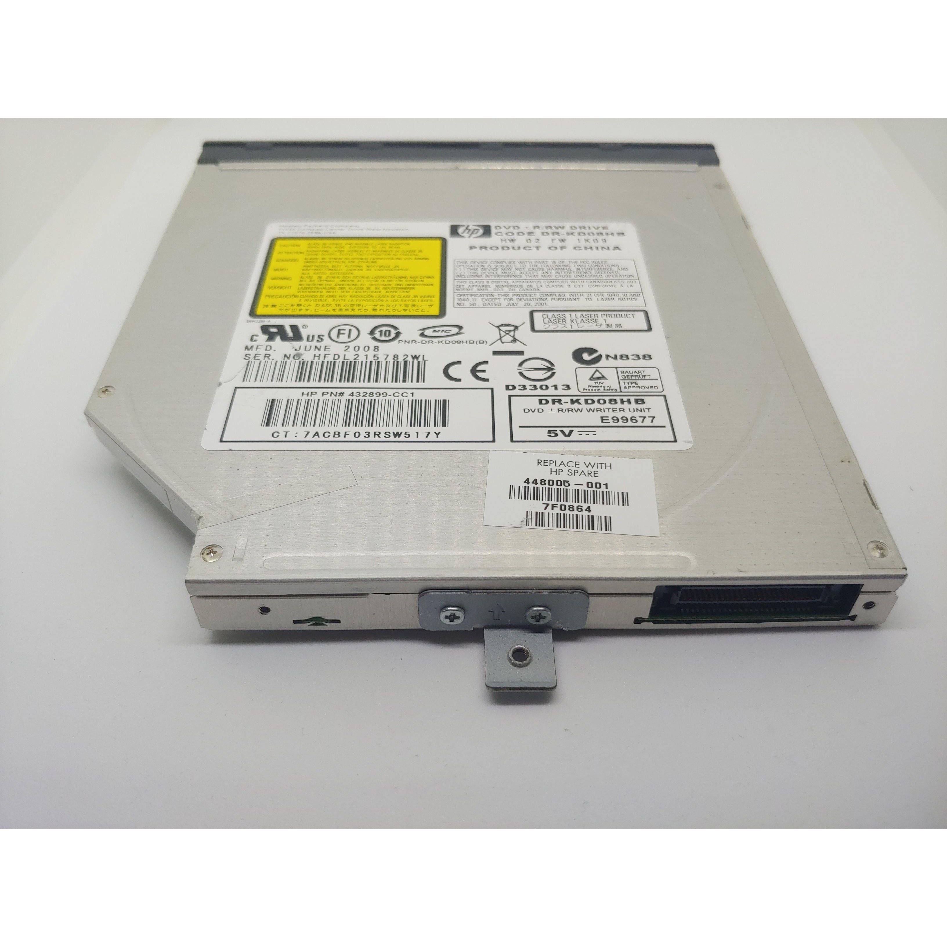 HP DVD±RW DL LightScribe Drive - 432899-CC1 448005-001 - External Optical Drive for Laptop & Desktop - Perfect for Data Backup, Media Playback & Disc Burning