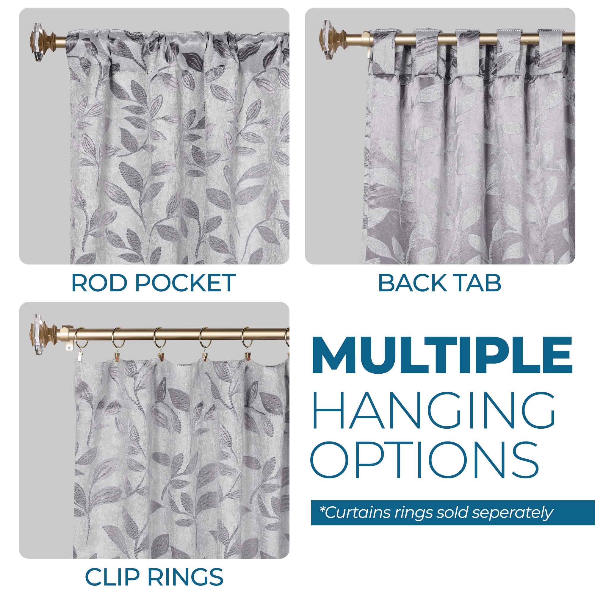 Premium Blackout Curtains for Bedroom - Super Soft Thermal Insulated Room Darkening Drapes with Back Tab Design (Set of 2 Panels) - Perfect for Nursery, Home Theater & Shift Workers
