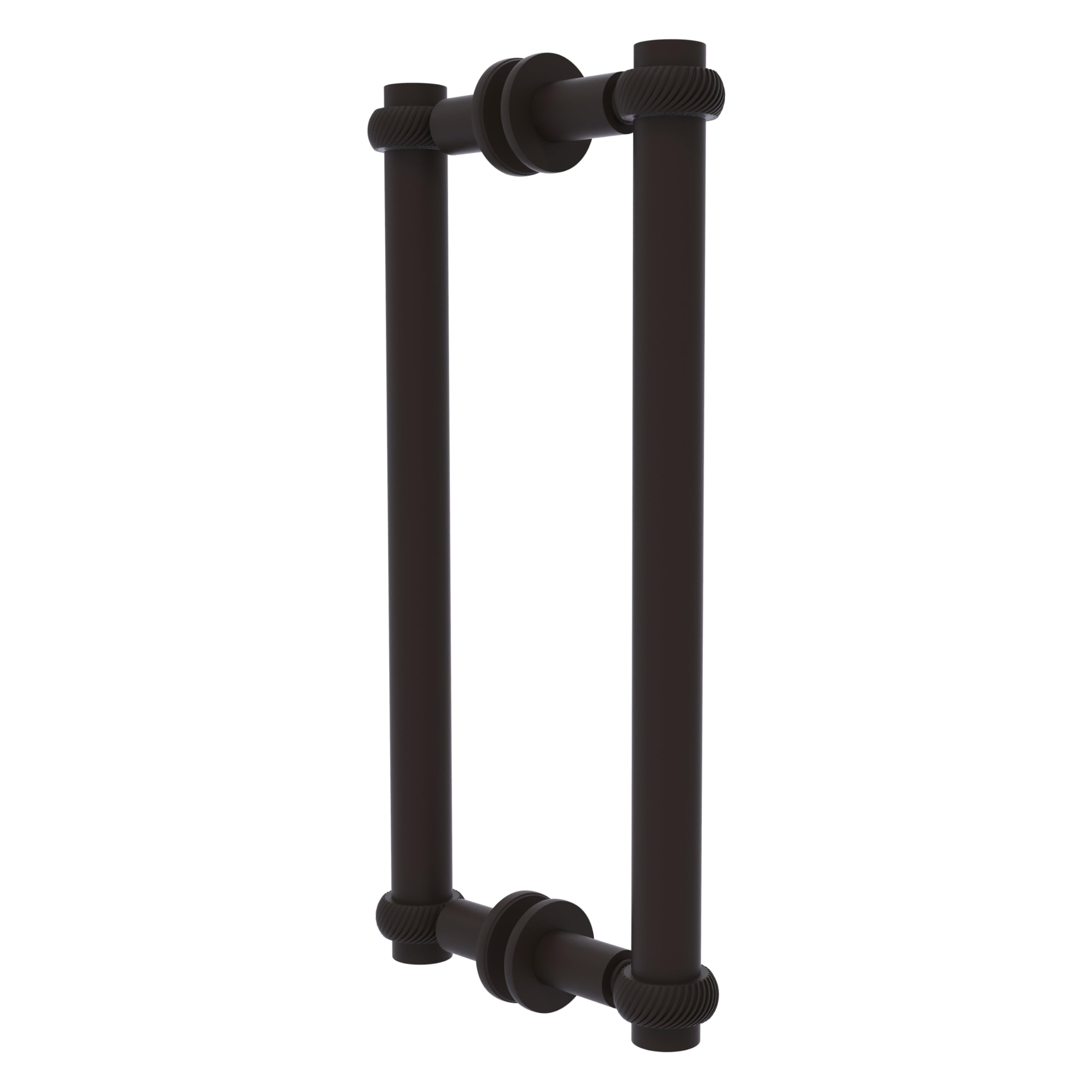 Allied Brass 404T-12BB-ORB Modern 12 Inch Twisted Shower Door Handle - Oil Rubbed Bronze Finish - Perfect for Bathroom Renovation & Spa Style Upgrades