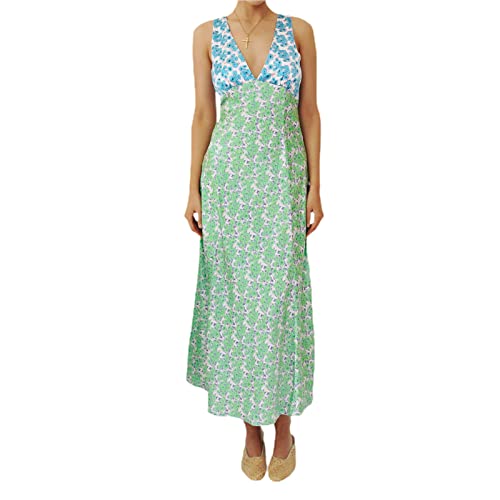 Vneck Floral Green