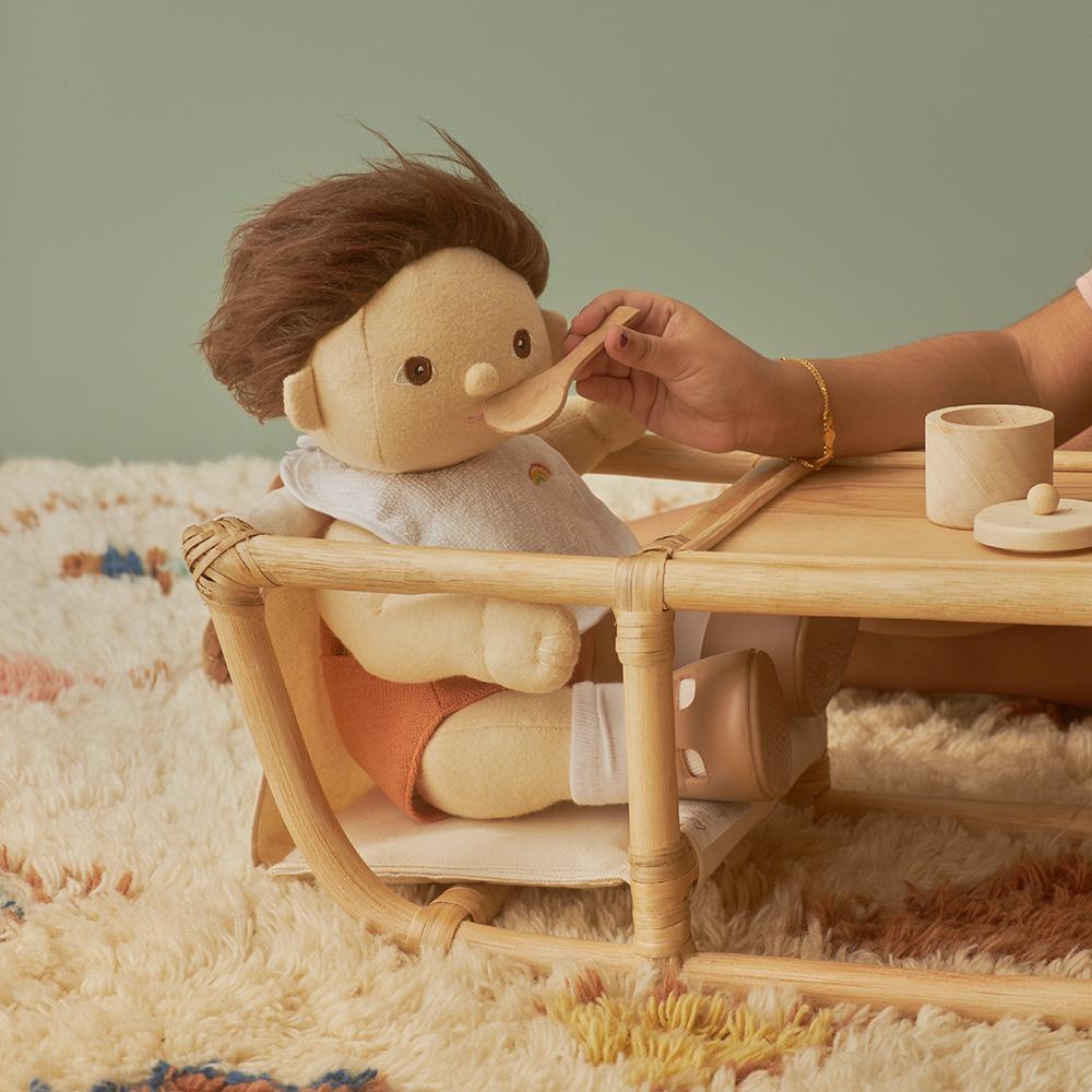 Dinkum Dolls Feeding Set - Baby Doll Accessories for Pretend Play, Includes Spoon, Bowl & Bottle - Perfect for Kids Role Play, Tea Parties & Imaginative Playtime
