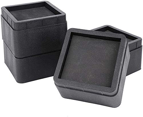 4PCS Black Stackable Bed Risers - 2