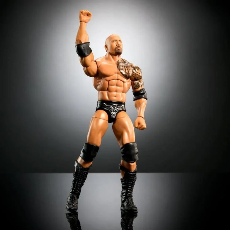 WWE WrestleMania Elite Series The Rock Action Figure (2018 Build-A-Figure Nicholas) - Collectible Wrestling Toy for Fans & Display