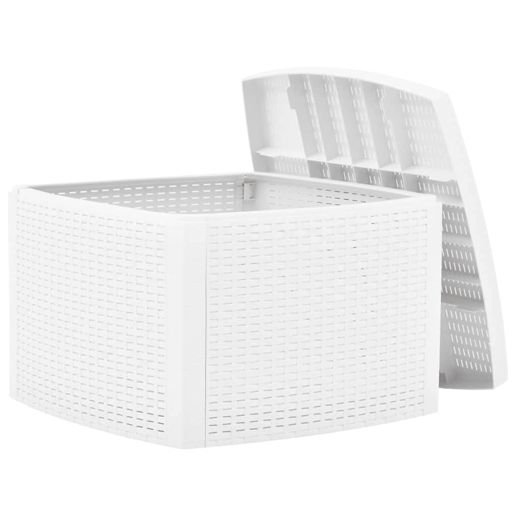 Modern Minimalist Outdoor Patio Side Table with Extra Storage Space - 21.3