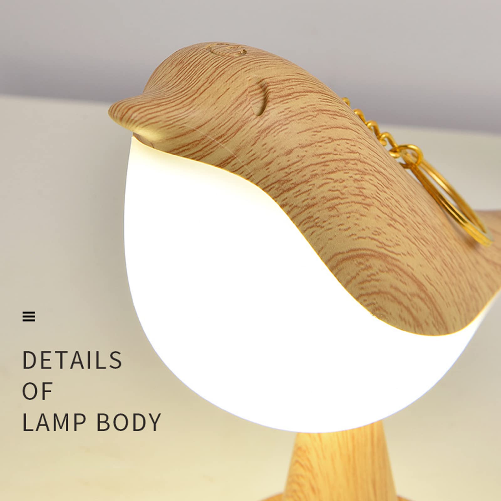 BestAlice Mahogany LED Table Lamp - 3-Way Dimmable Aroma Diffuser with USB Port, Modern Bird Night Light for Bedroom, Living Room & Home Office - Perfect for Relaxation, Reading & Aromatherapy