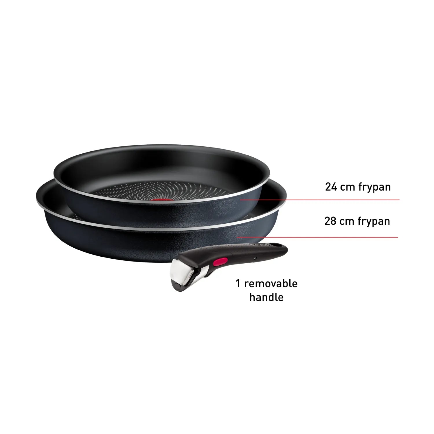 Tefal Ingenio So'Light Induction Non Stick 3-Piece Frypan Set - Perfect for Home Cooking, Frying & Sautéing