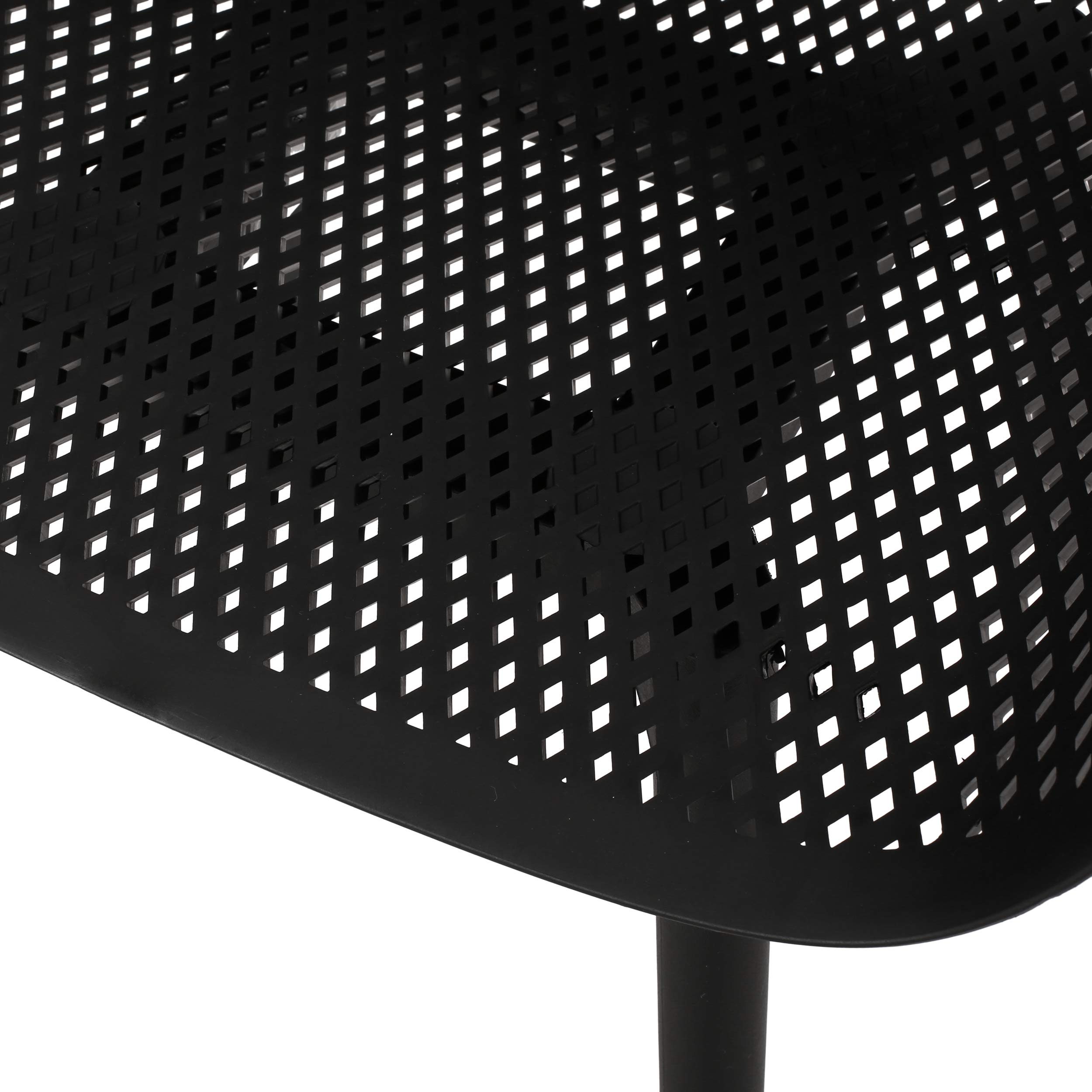 Christopher Knight Home Davina 4-Piece Black Outdoor Dining Chair Set – Perfect for Patio, Garden, and Backyard Entertaining