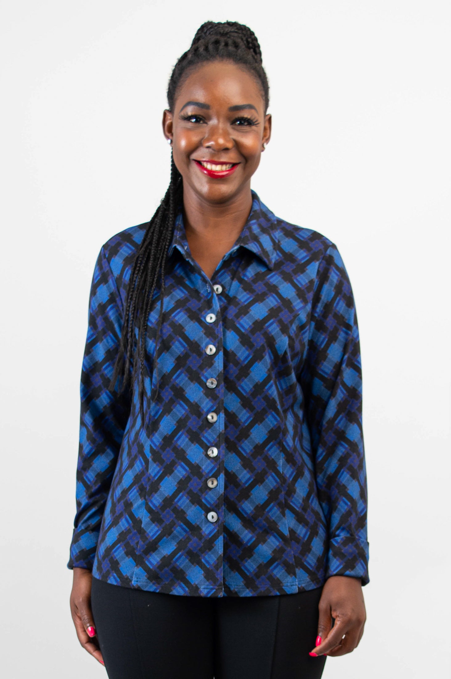 Harley Long Sleeve Top - Soft Bamboo Fabric with Scottish Isles Print | Women's Casual Shirt for Everyday Wear & Outdoor Activities