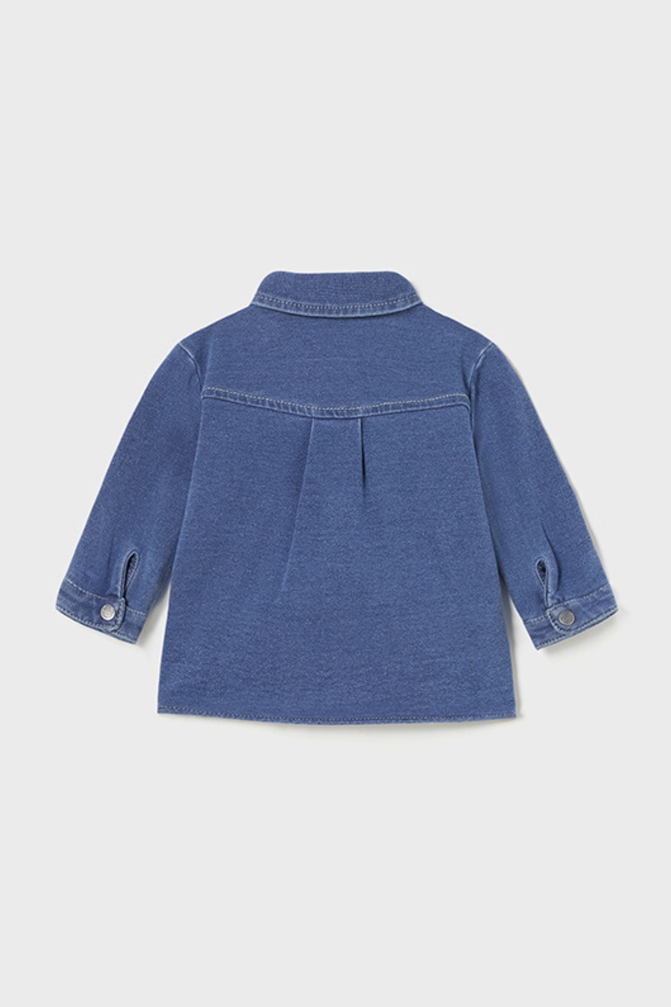 Baby Boys' Denim Fleece Button-Up Shirt - Soft & Warm Winter Outfit for Toddlers - Perfect for Playdates, Family Photos & Outdoor Adventures