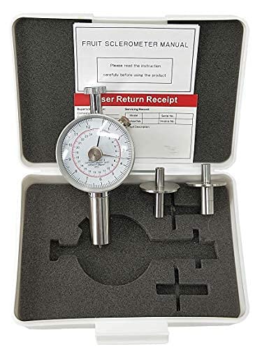 Premium GY-3 Fruit Hardness Tester Penetrometer - Dual Measuring Heads (0.5-12kg/cm² & 1-24kg/cm²) - Accurate Fruit Firmness Meter for Quality Control in Orchards, Farms, and Food Processing Labs