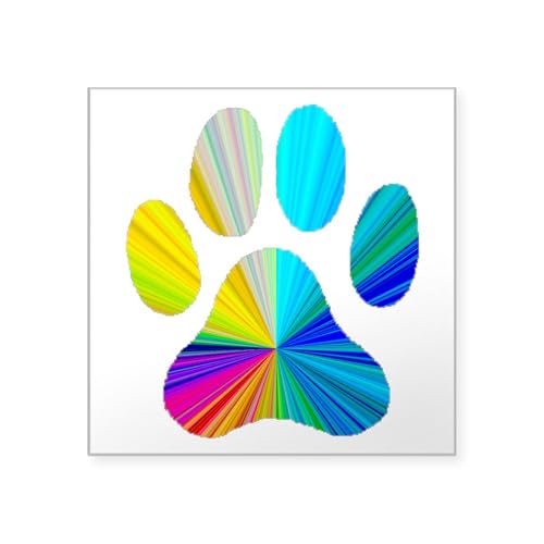 Clear - Paw Print Oval Sticker