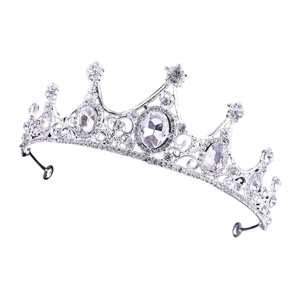 FOMIYES Baroque Crystal Hair Hoop Tiara - Elegant Rhinestone Wedding Headpiece for Bride, Bridal Hair Accessories, Princess Crown Headband for Special Occasions | Perfect for Weddings, Prom, Pageants, and Formal Events