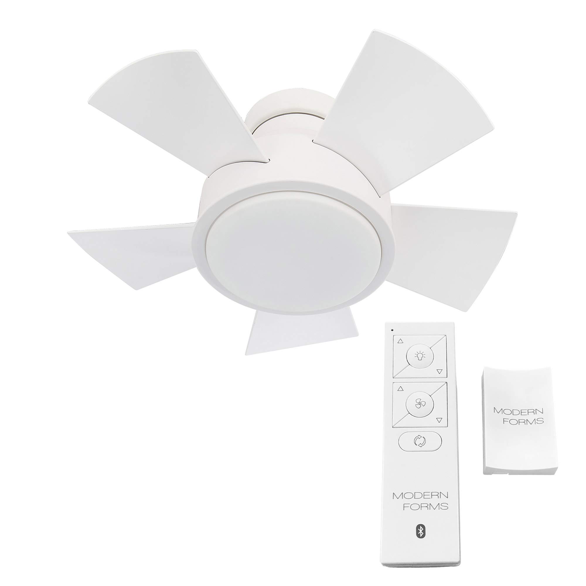 Vox Smart 26in Matte White 5-Blade Ceiling Fan with 2700K LED Light Kit & Remote Control, Compatible with Alexa, Google Assistant, Samsung Things, iOS & Android App – Perfect for Living Rooms, Bedrooms, and Patios