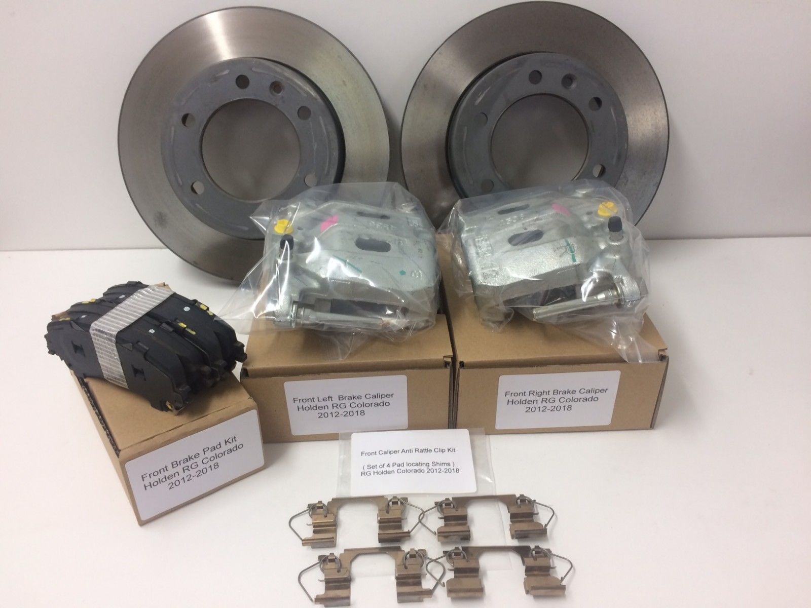 Genuine Holden RG Colorado Front Brake Rotors, Calipers, Pads & Shims Kit (2017-2020) - Perfect for Off-Roading, Towing & Daily Driving