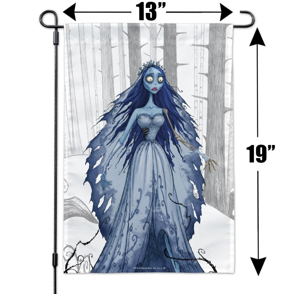 Corpse Bride Halloween Garden Flag - Spooky Outdoor Decoration for Yard, Porch, and Halloween Party Decor