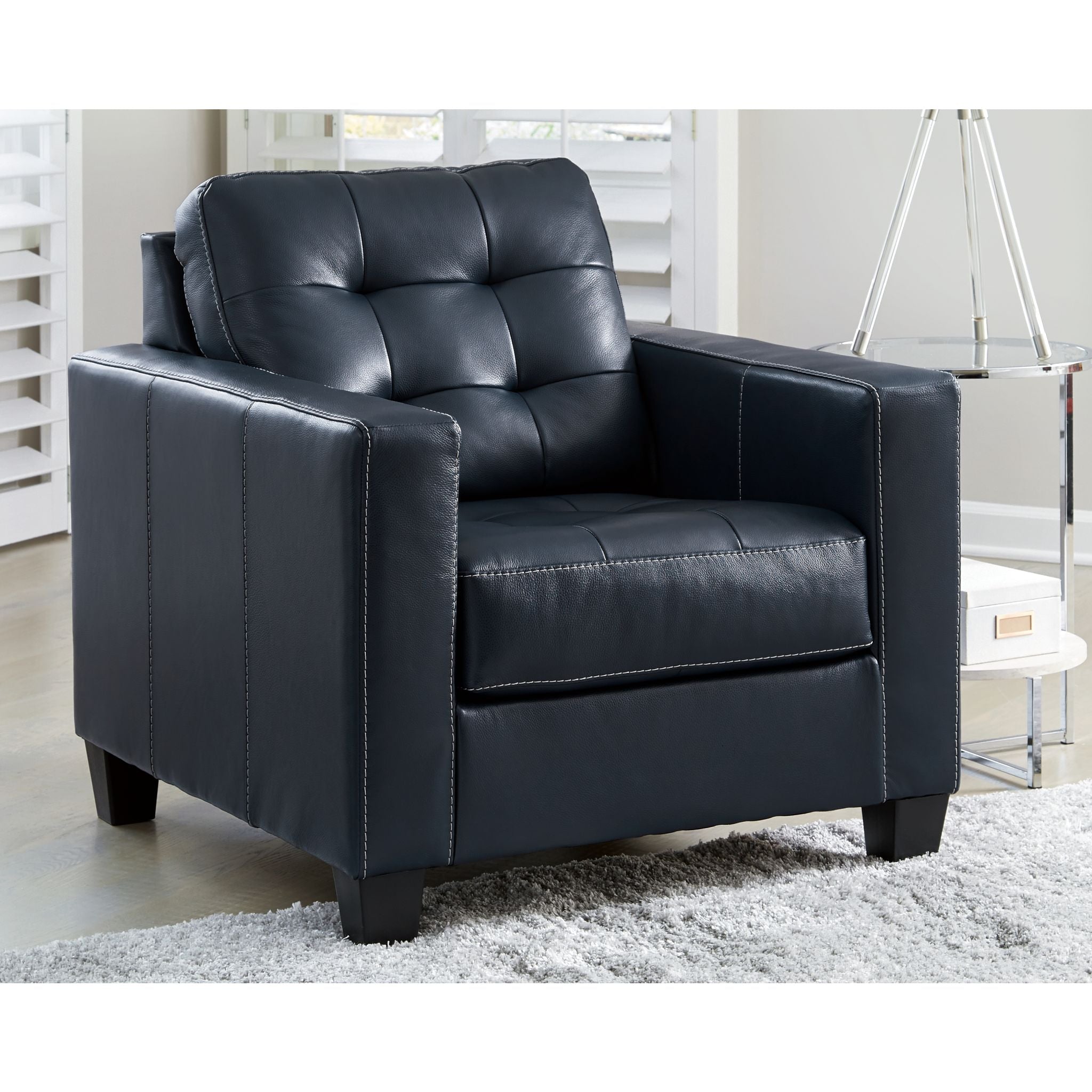 Altonbury Chair - Blue Velvet Upholstered Accent Chair for Living Room, Bedroom & Office - Modern Comfortable Seating Furniture for Home Decor