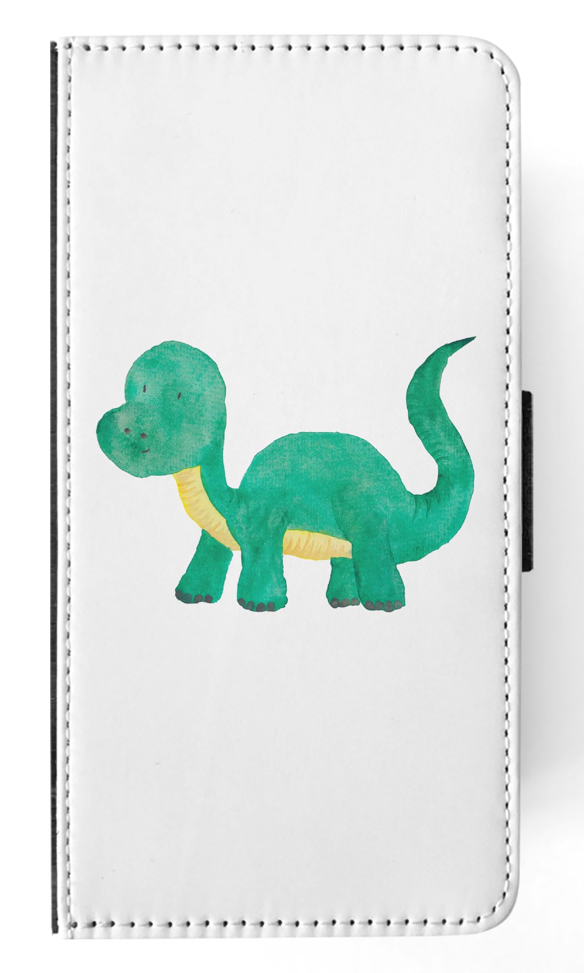 Dinosaur Brachiosaurus Flip Wallet Phone Case for Apple iPhone 15 Pro Max - Stylish PU Leather Cover with Card Slots & Stand Feature - Perfect for Daily Use, Travel, and Hands-Free Viewing