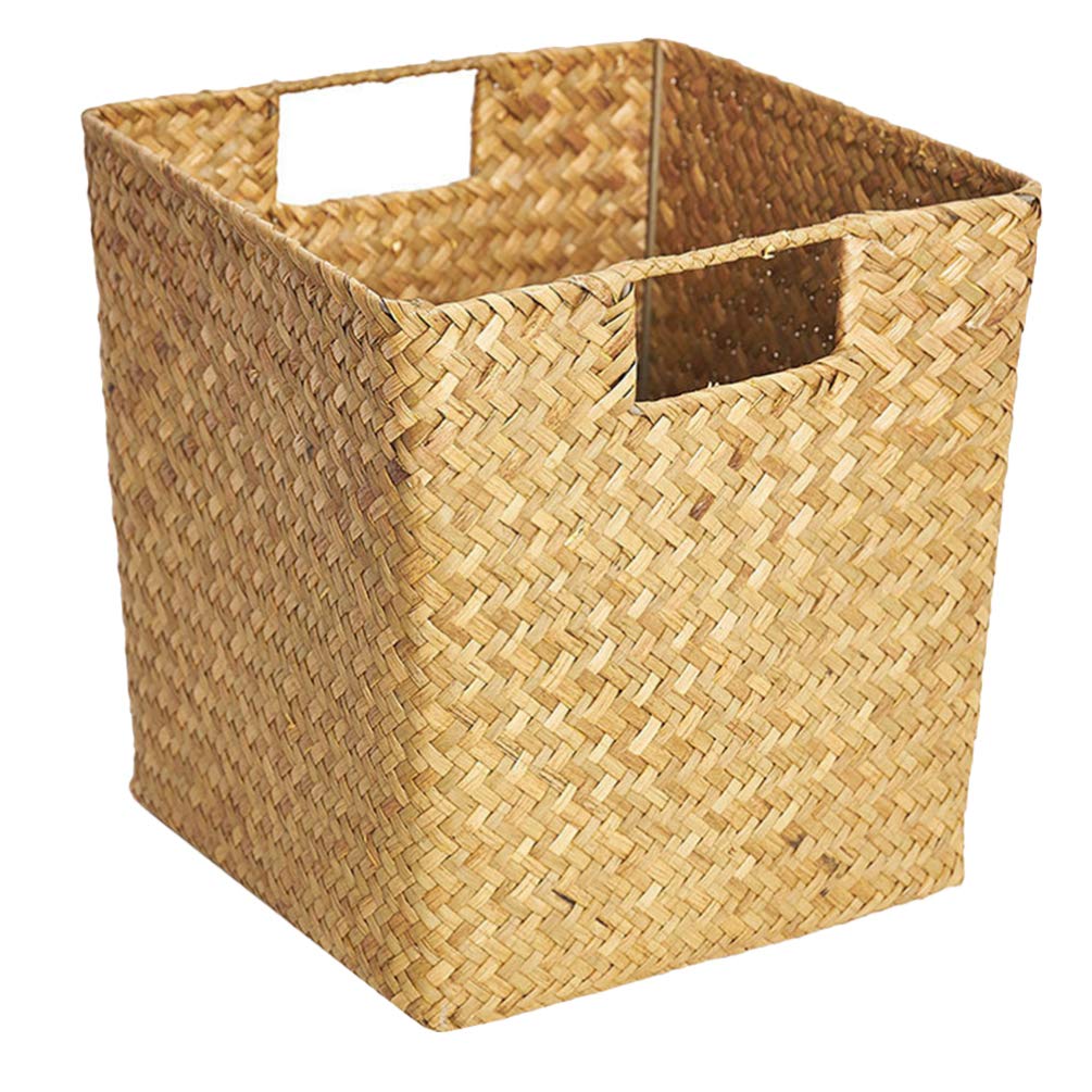 DOITOOL Handwoven Seagrass Storage Basket - Natural Woven Plant Pot Holder, Laundry Hamper, Picnic & Beach Tote, Grocery Organizer - Perfect for Home Decor, Bathroom Storage & Outdoor Activities