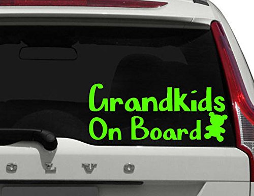 Grandkids on Board Car Decal Stickers - Baby on Board, Kids on Board Safety Sticker - Perfect Gift for Moms, Dads & Grandparents - Ideal for Family Road Trips & School Pickups