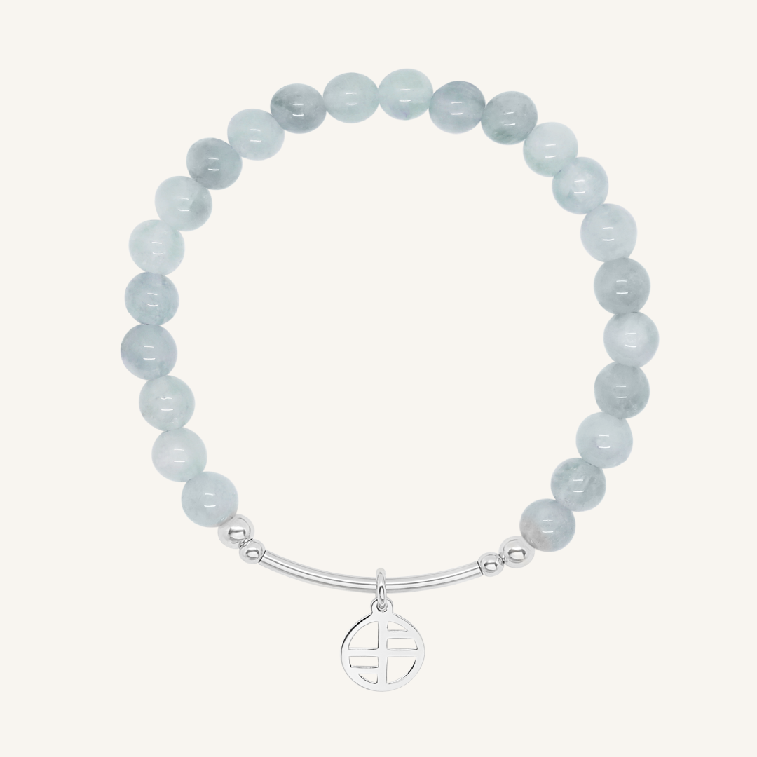 Aquamarine Charm Bracelet - Serenity Stone Jewelry for Women, Healing Crystal Bracelet for Stress Relief & Positive Energy - Perfect for Meditation, Yoga & Everyday Wear