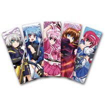 Magical Girl Lyrical Nanoha Lottery INNOCENT H Award Bookmark Set of 5 - Anime Collectible Bookmarks - Perfect for Anime Fans, Gift for Otaku, Book Lovers & Nanoha Series Collectors