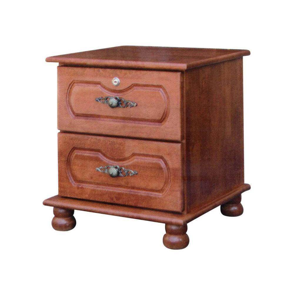 Stylish Jens Cherry Wood Bedside Table - Nightstand with Drawer for Bedroom, Living Room & Office - Compact & Functional Furniture for Small Spaces