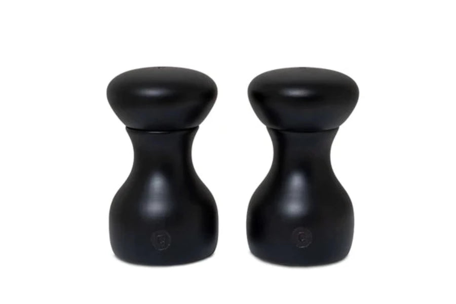 Premium Crush Grind Danish Lyon Salt and Pepper Mill Set - 2 Piece Adjustable Ceramic Grinder for Gourmet Cooking & Dining Table Seasoning