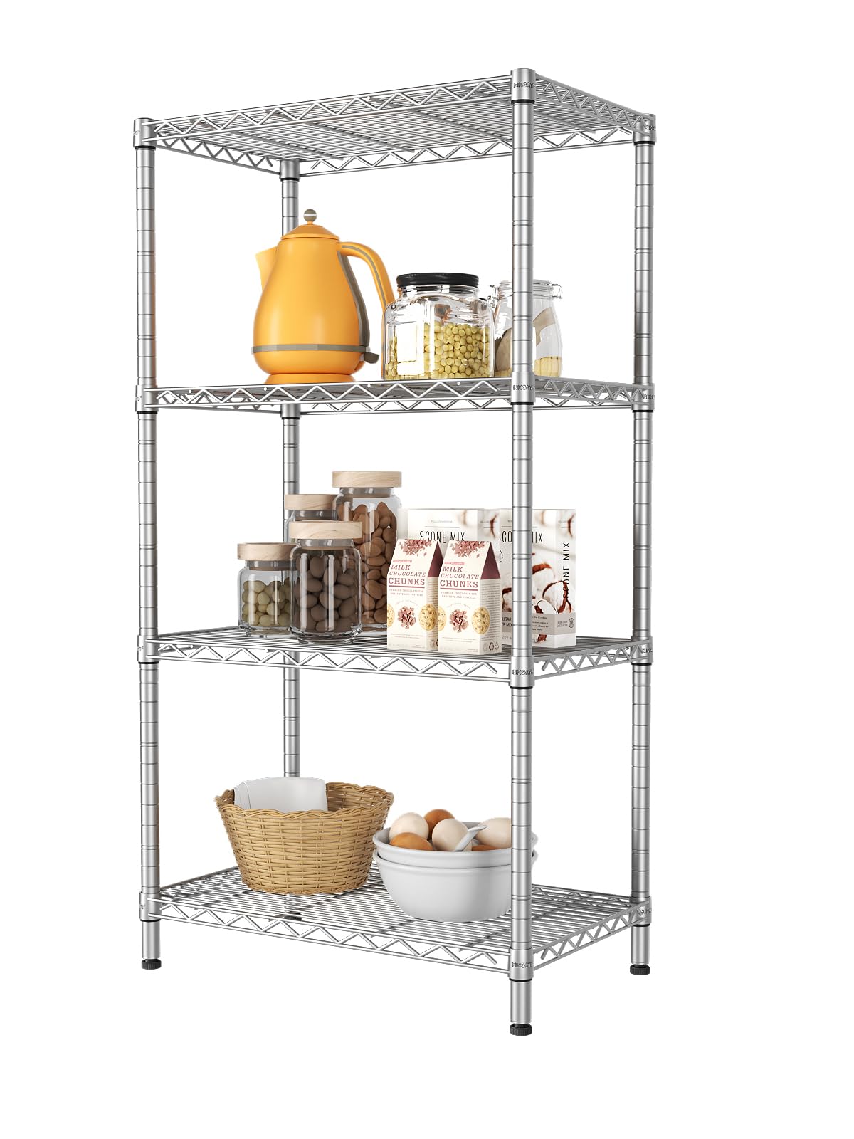 SINGAYE 4-Tier Adjustable Metal Wire Shelving Unit - 14