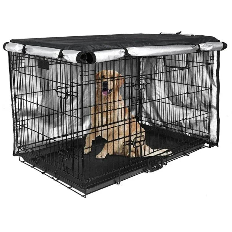 24-42 Inch Dog Crate Cover with Vents & Doors - Breathable Oxford Fabric Kennel Cover for Dogs - Perfect for Home, Travel & Vet Visits