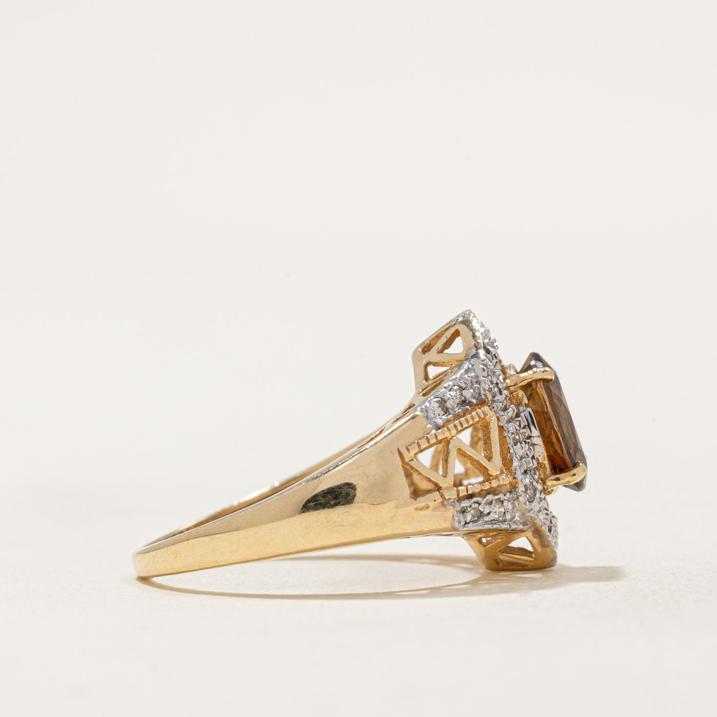 Exquisite Andalusite & Diamond Ring - 1.42ct Natural Andalusite with 0.12ctw Diamond Accents - Size 7.25 - Elegant Jewelry for Engagement, Anniversary & Special Occasions