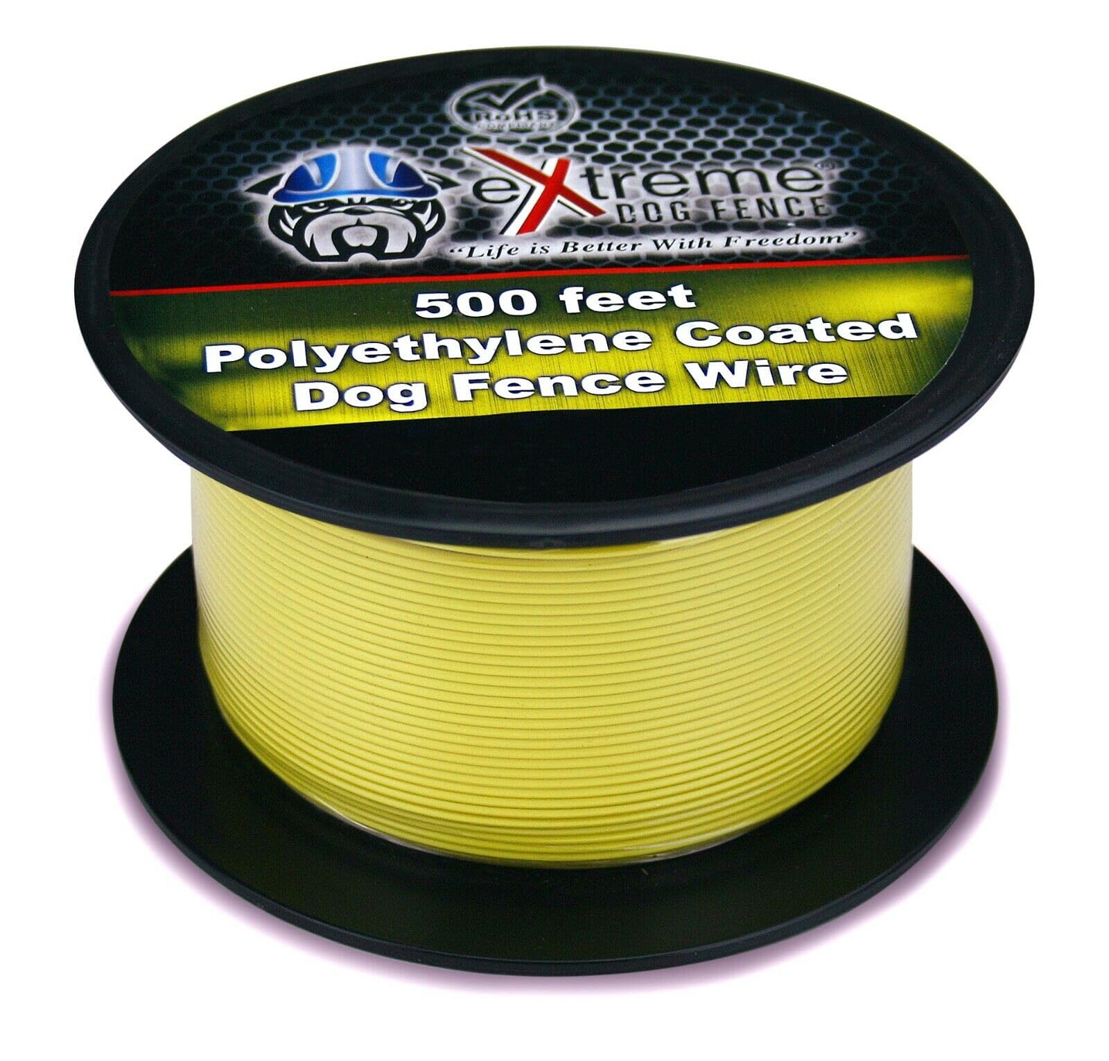 500ft Underground Dog Fence Wire - Compatible with PetSafe, Extreme Dog Fence & Other Invisible Fence Systems | Heavy Duty Electric Pet Containment Solution for Large Yards & Backyards | DIY Dog Fence Installation Kit