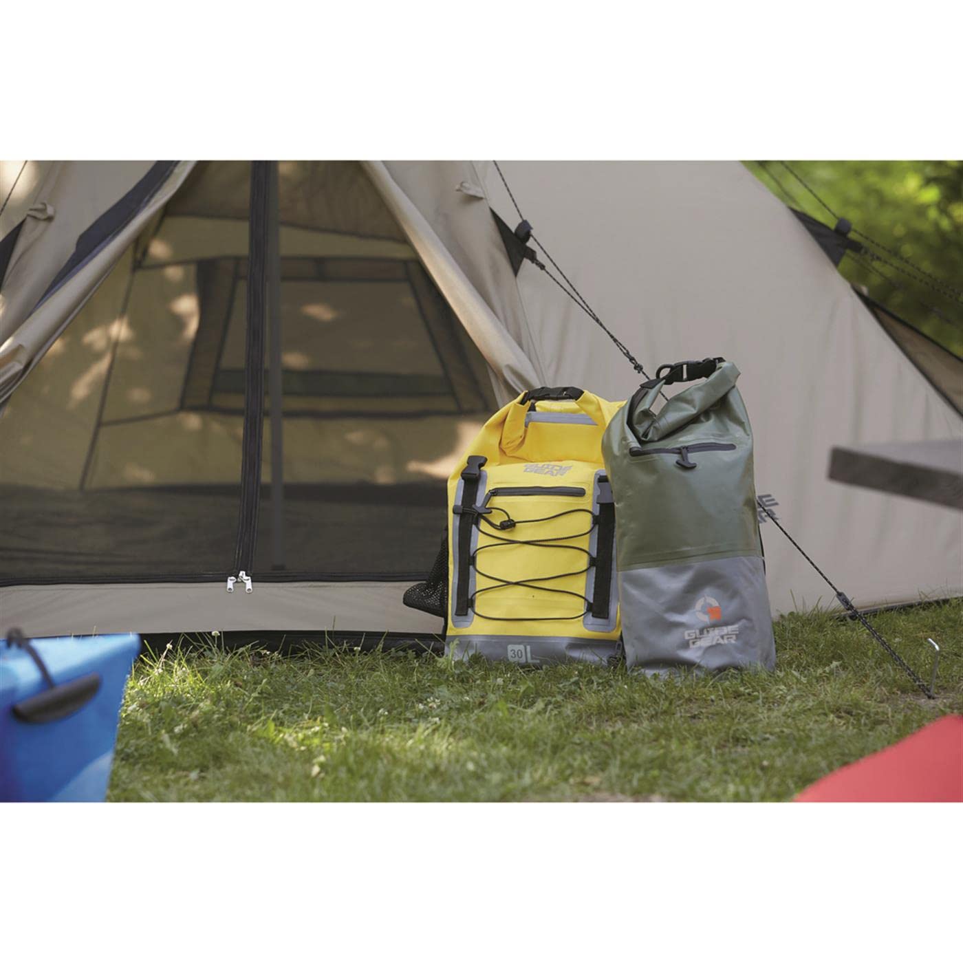 Guide Gear 10' x 10' Instant Set-Up Teepee Tent for Adults - Waterproof 4-Season Camping Tent for 2-Person Backpacking, Hiking & Outdoor Adventures - Perfect for Campgrounds, Festivals & Wilderness Exploration