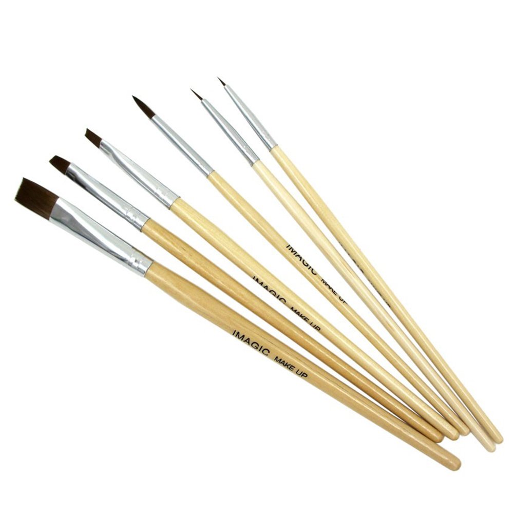 6Pcs/Set IMAGIC Professional Makeup & Body Paint Brushes - Colorful Cosmetic Art Painting Tools for Face & Body - Perfect for Halloween, Costume Parties & Creative Makeup Designs