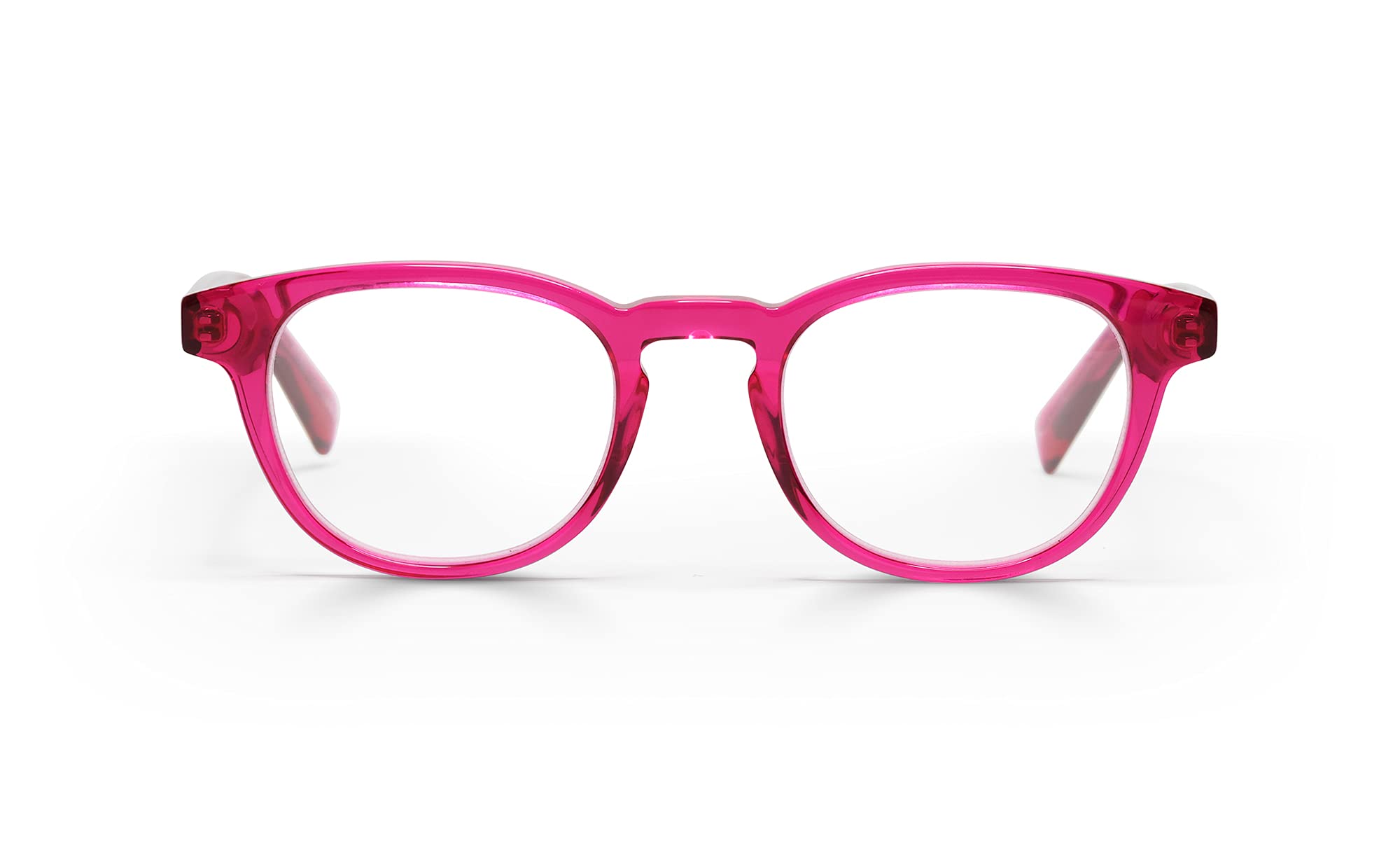 Premium Reading Glasses for Men & Women | Eyebobs Clearly Round Frame for Average Faces | 0.0x to 4.0x Strength | Perfect for Office, Reading & Computer Work