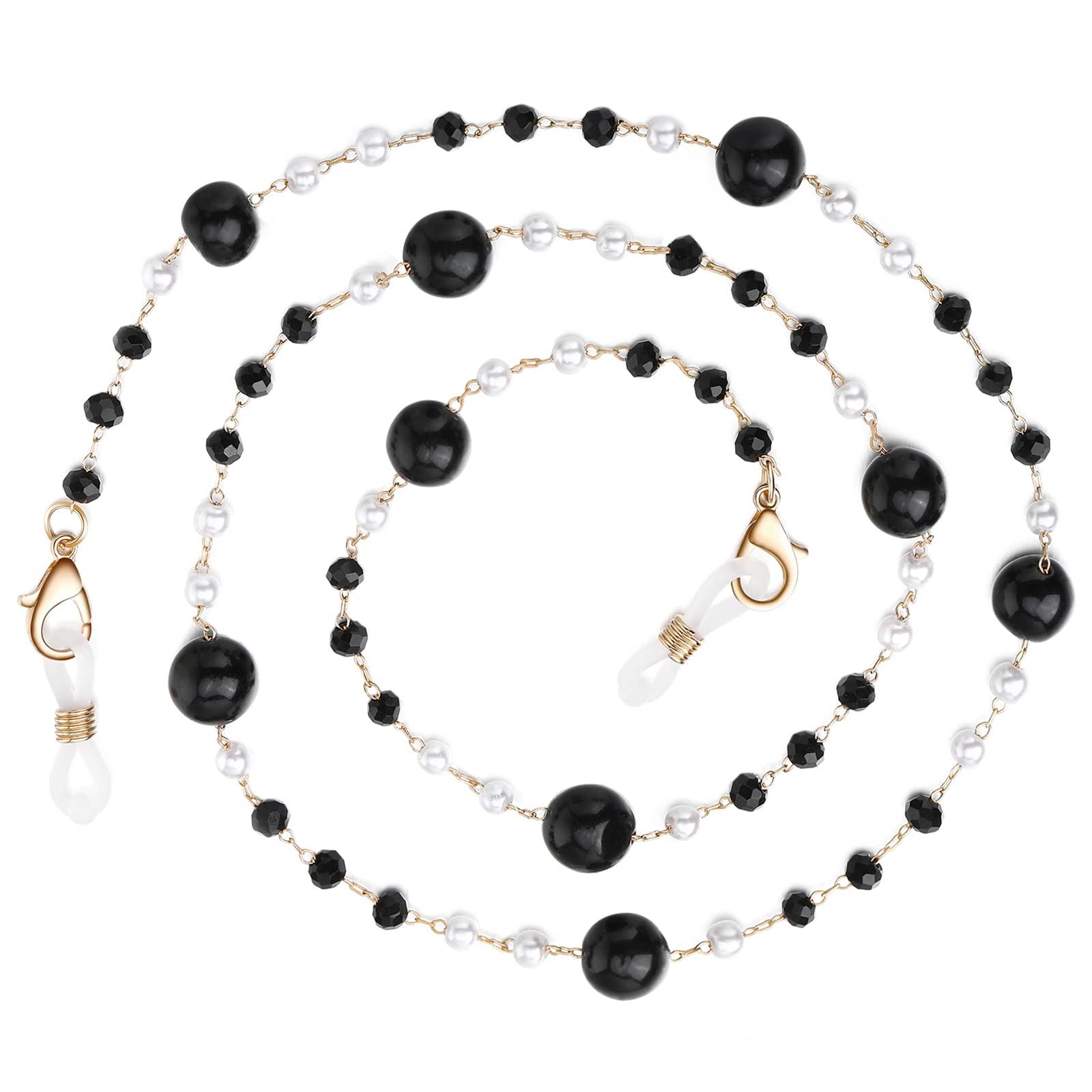 Stylish Hummingbird Eyeglass Chain for Women - Natural Crystal Mask Lanyard & Glasses Holder Strap - Perfect for Reading, Work, and Outdoor Activities