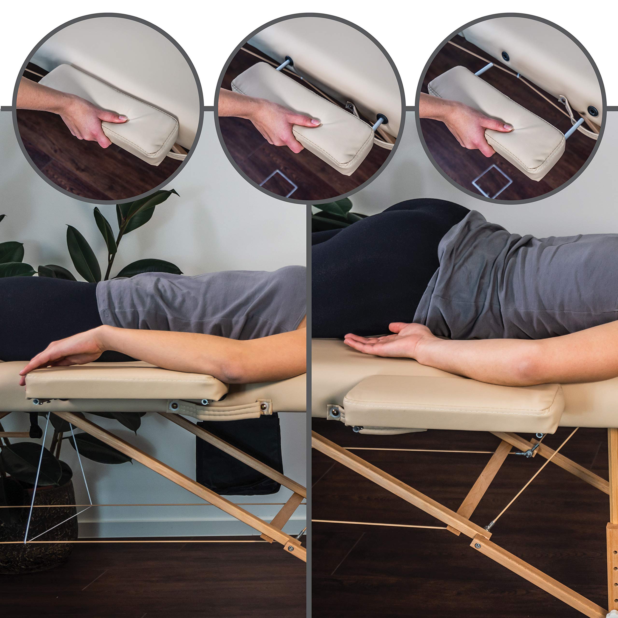 Premium ZEN Mobile Basic III Portable Massage Table - Foldable Physical Therapy Table with Aluminum Headrest, Armrests & Carry Bag - Ideal for Home Spa, Professional Massage Clinics & On-Site Therapies (Burgundy)