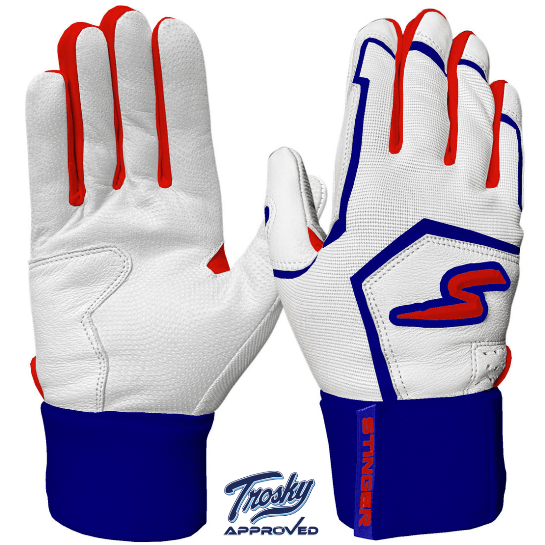 Winder Series Batting Gloves - Red, White & True | Premium Baseball & Softball Hitting Gloves for Training & Games