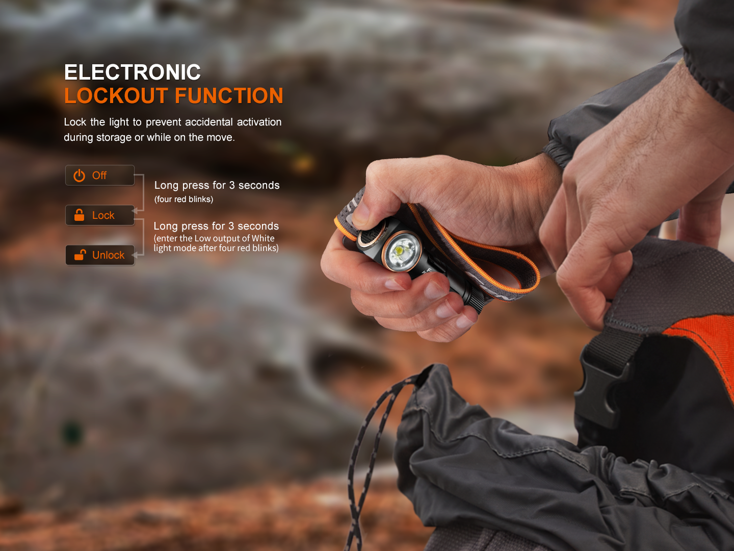 Fenix HM23 V2.0 Lightweight Detachable AA Headlamp - Rechargeable LED Headlight for Camping, Hiking & Outdoor Adventures