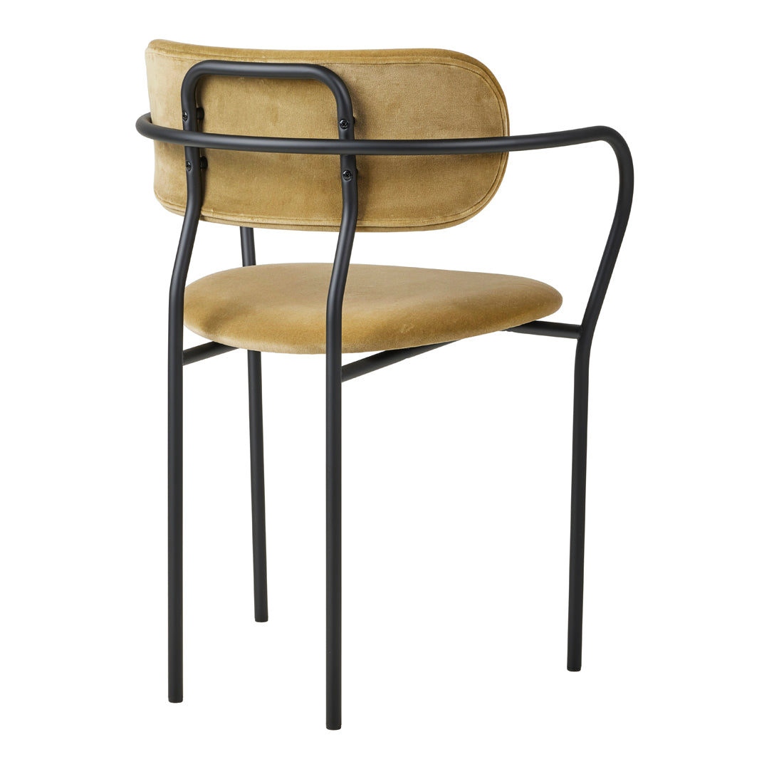 Modern Coco Dining Chair with Armrest - Comfortable Upholstered Seat for Kitchen, Dining Room, and Office - Stylish Home Furniture for Small Spaces