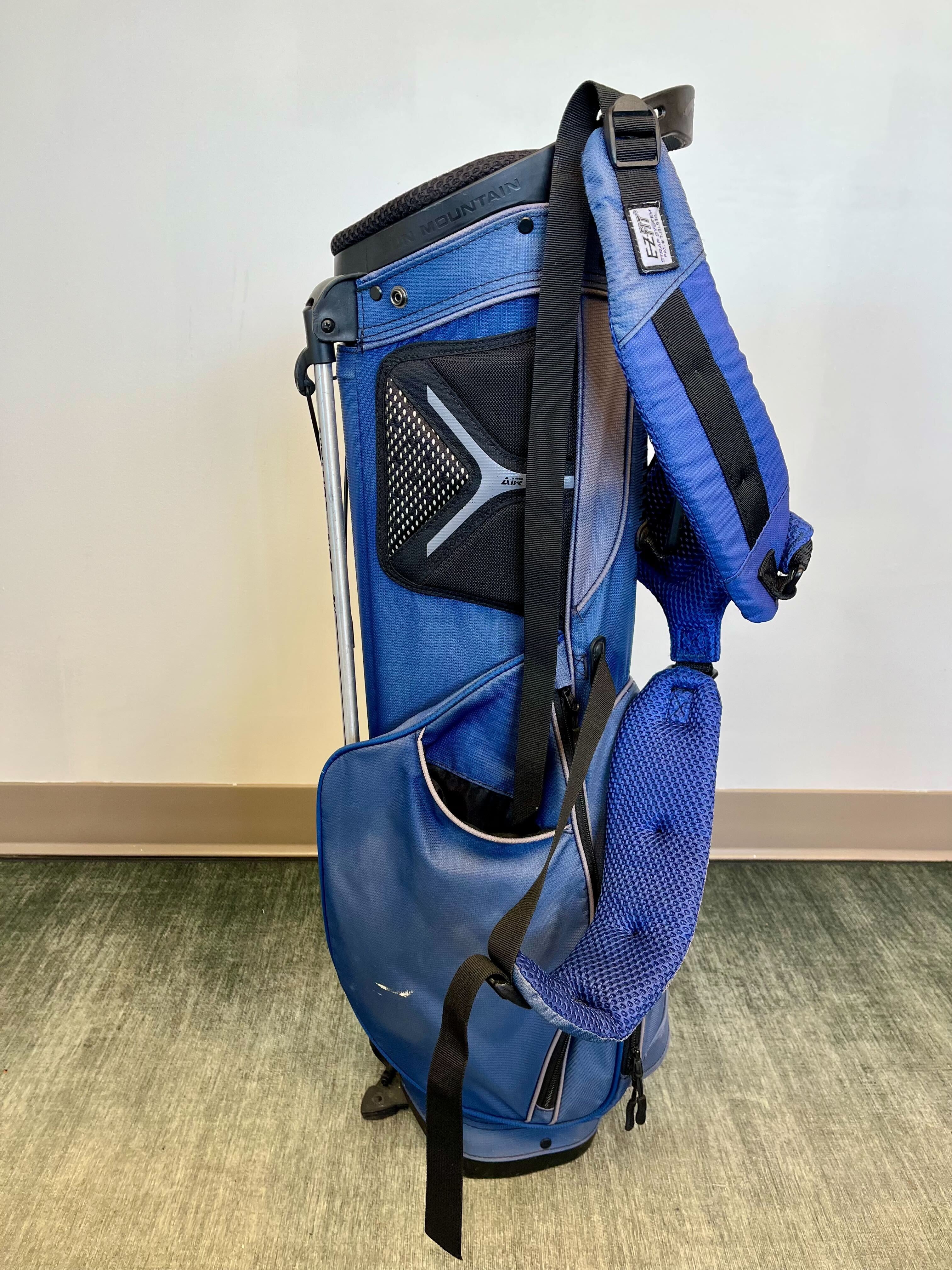 Sun Mountain CCV Logo Golf Carry Bag - Blue 3 Divider/4 Pocket with Adjustable Strap - Perfect for Golf Courses & Driving Range Practice
