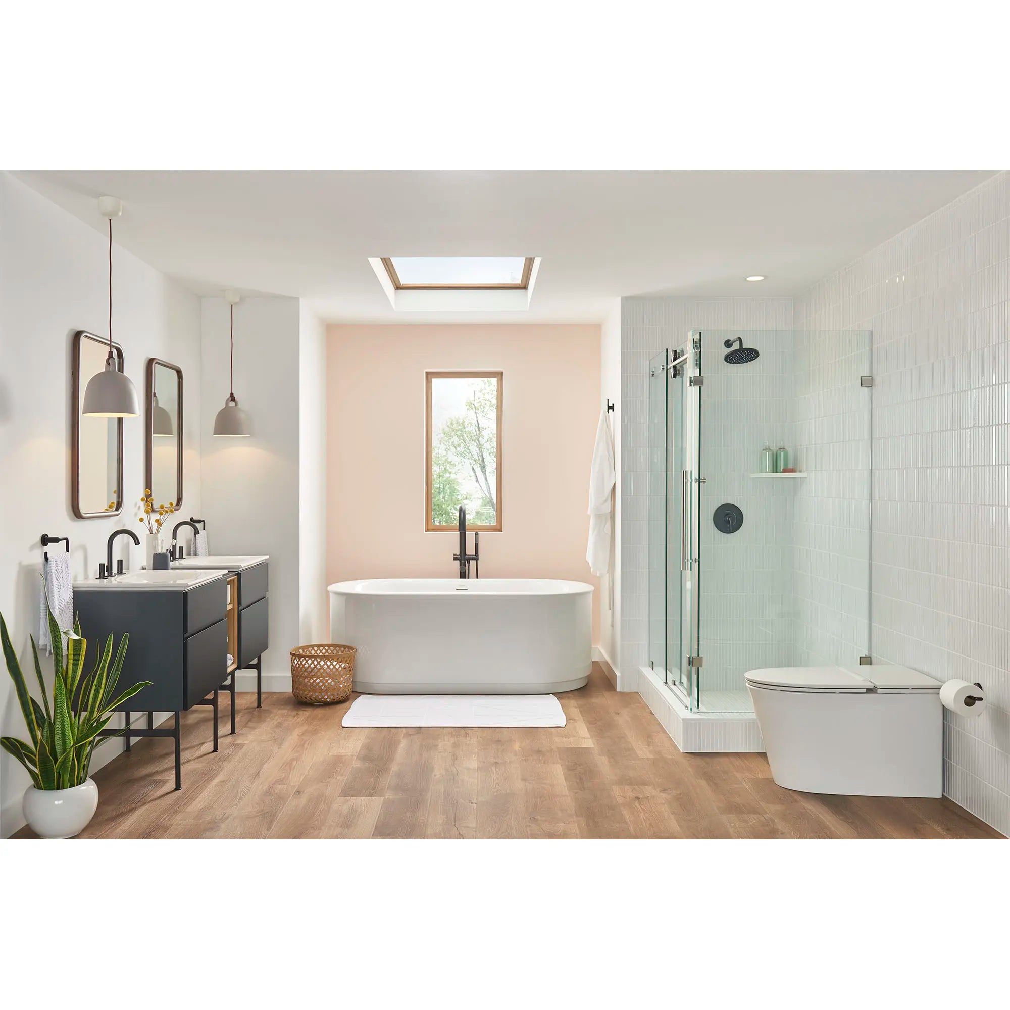Modern Round Freestanding Bathtub Filler with Lever Handle Faucet - Compatible with Flash® Rough In Valve - Perfect for Spa-Like Bathroom Retreats and Luxury Home Renovations