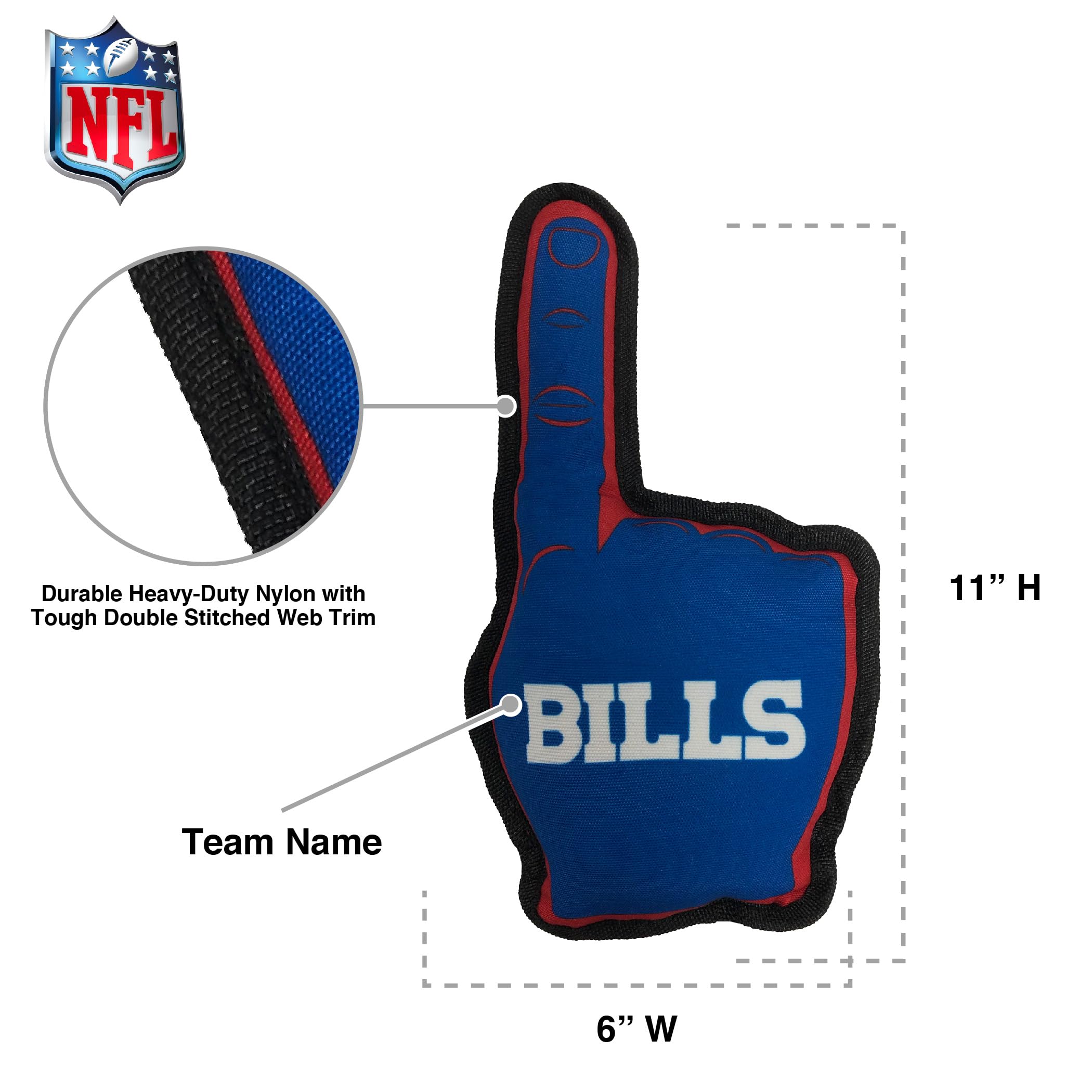 Pets First NFL Unisex Dog Toy - #1 Fan Chew Toy for Dogs, Perfect for Game Day & Playtime