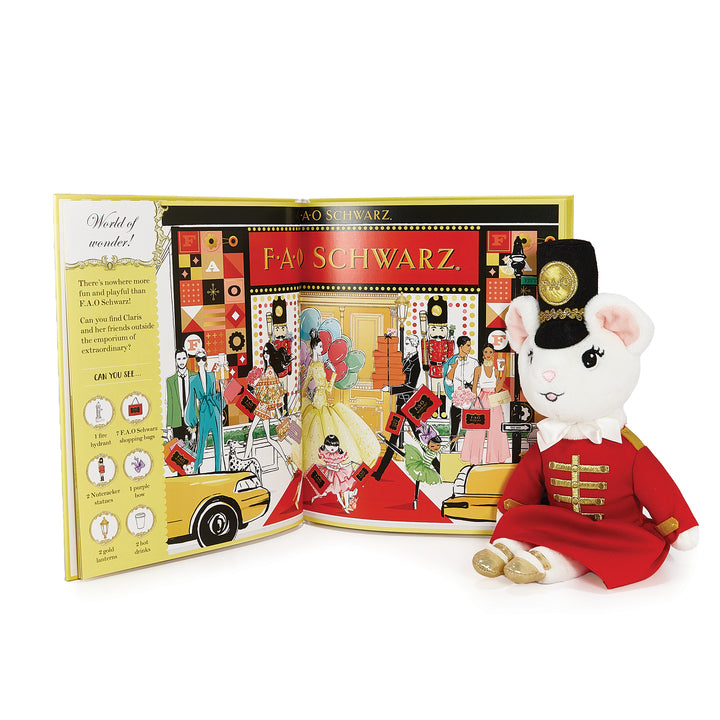 Claris The Mouse: Where is Claris In New York & FAO Schwarz Toy Soldier Plush Book Bundle - Perfect Gift for Kids, Storytime & Collectible Plush Lovers