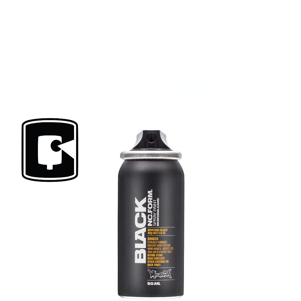 Montana Black 50ml Micro Spray Paint Can - Premium Artist & DIY Craft Paint for Graffiti, Models, and Home Decor Projects