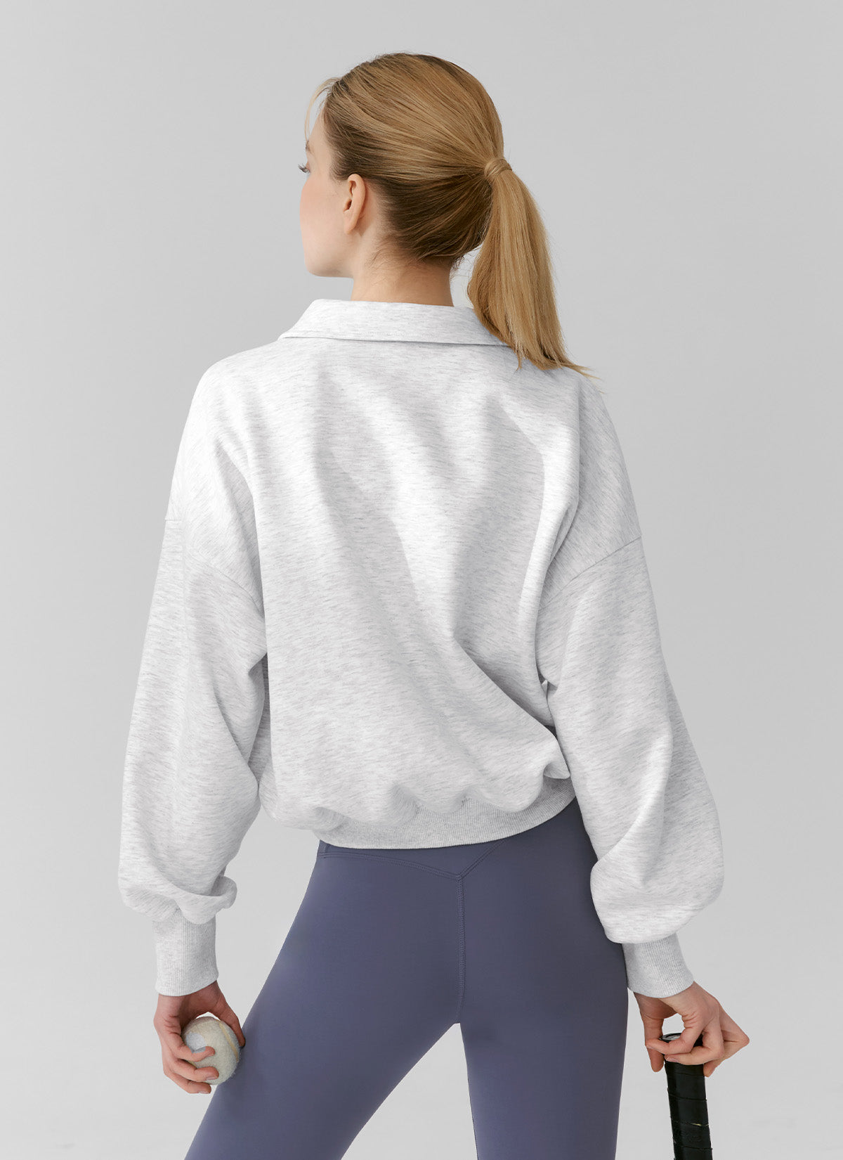 Stylish Mild Logo Collar Crop Sweatshirt for Women - Casual Streetwear Fashion Top for Everyday Wear & Outfits