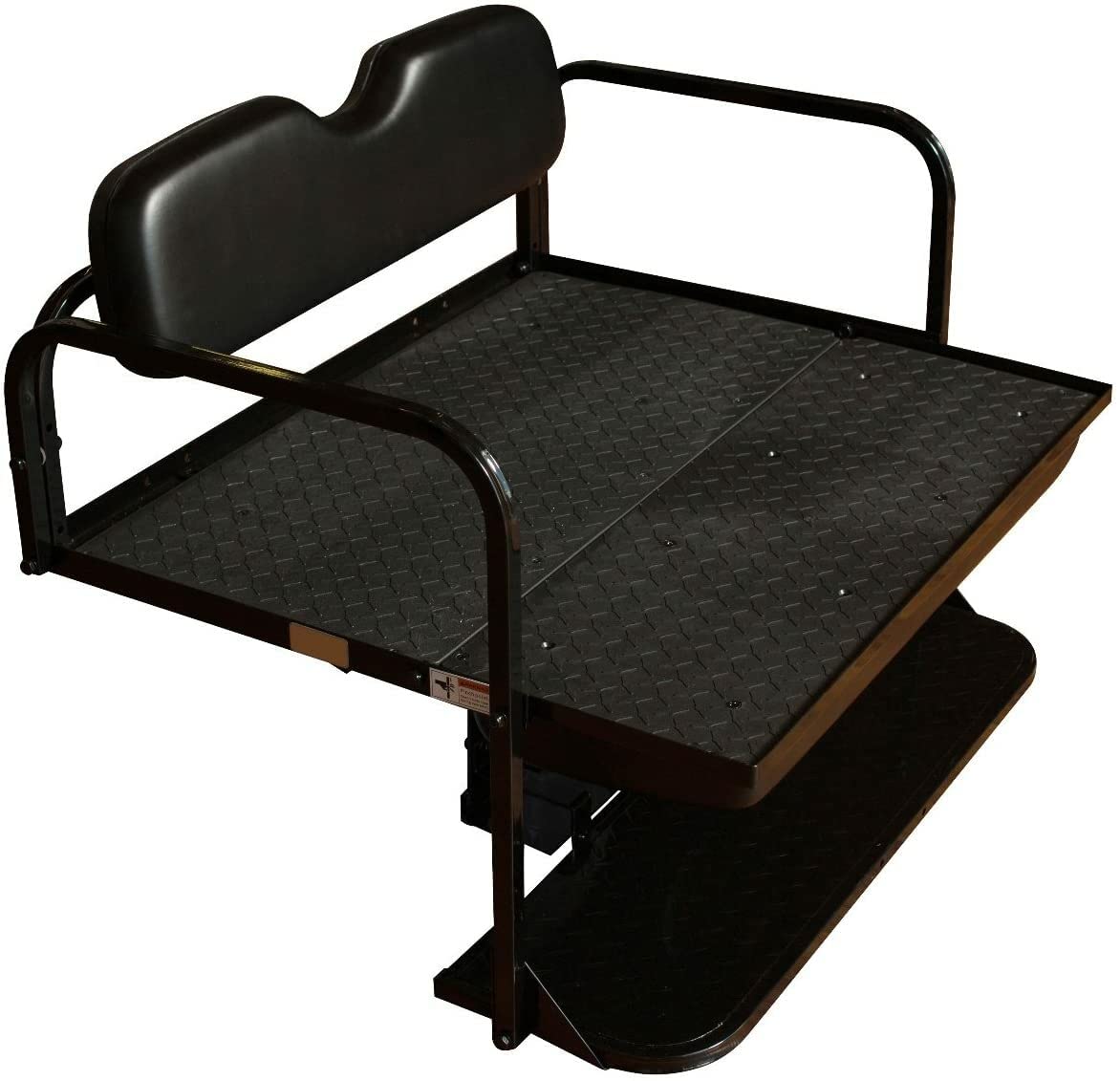 Club Car DS Golf Cart Flip Folding Rear Back Seat Kit for 1982-2000.5 Models - Black | Heavy-Duty Upgrade for Golf Carts | Perfect for Golf Courses, Resorts & Personal Use