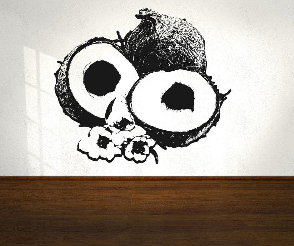 Premium Vinyl Wall Decal Sticker - Tropical Coconut Design | Waterproof & Removable | Perfect for Home, Office, Nursery & Dorm Room Decor