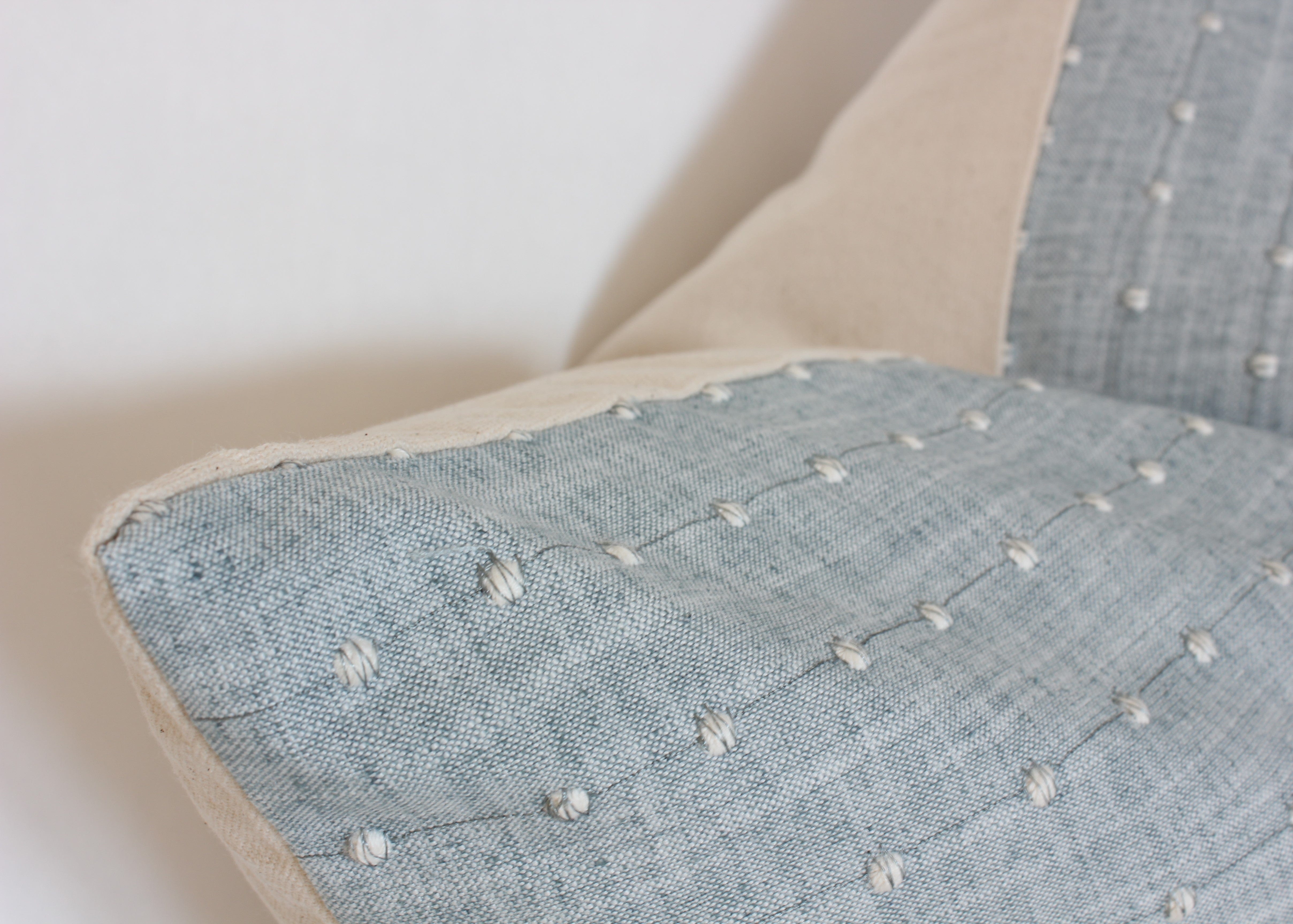 Premium Blue Dot Pillow Cover - Soft & Breathable Cotton Pillowcase for Sofa, Bed, Couch - Home Decor & Comfort Accessories