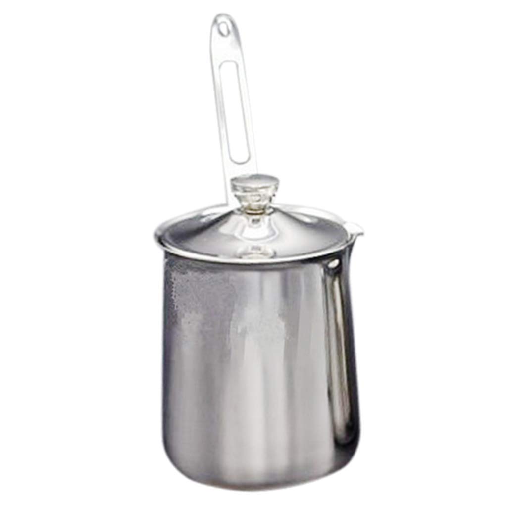 Premium Stainless Steel Turkish Coffee Pot - 670ml Stovetop Ibrik Cezve for Authentic Turkish Coffee & Butter Warmer - Ideal for Home Brewing, Camping & Gift Giving