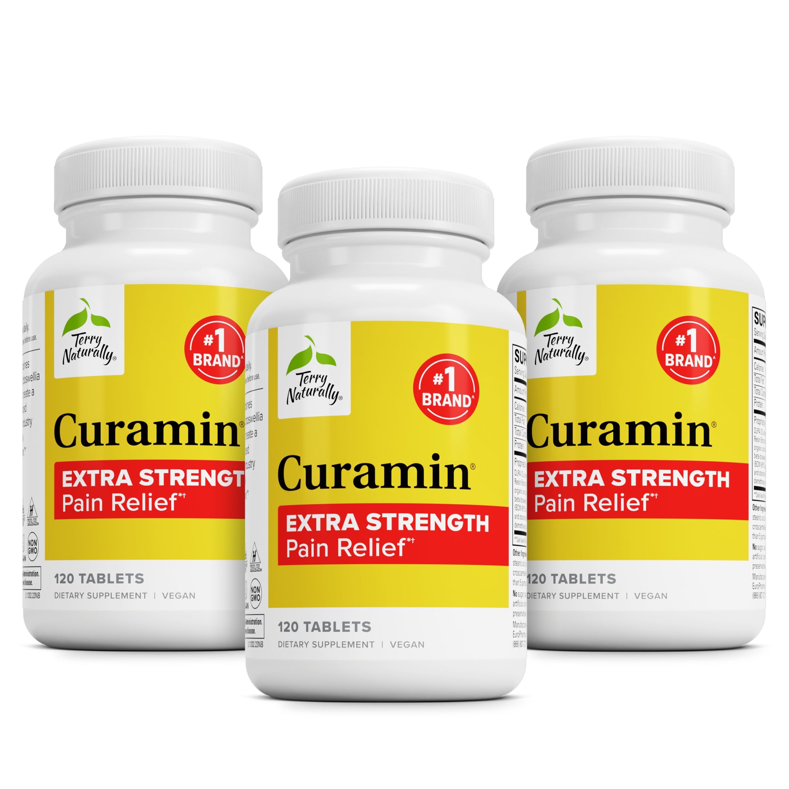 Terry Naturally Curamin Extra Strength - Premium Turmeric Supplement with Curcumin & Boswellia for Joint Support, Muscle Health & Circulation - 120 Tablets (3-Pack) | Ideal for Active Lifestyles, Post-Workout Recovery & Daily Wellness